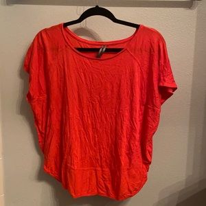 Bright orange short sleeve top